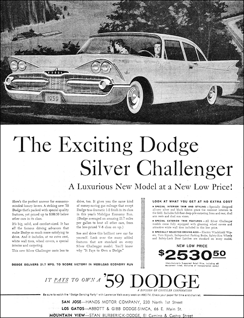 1959 Coronet Silver Challenger